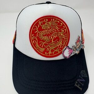 FN1 Dragon style w/ Akuma Street Fighter pin trucker hat